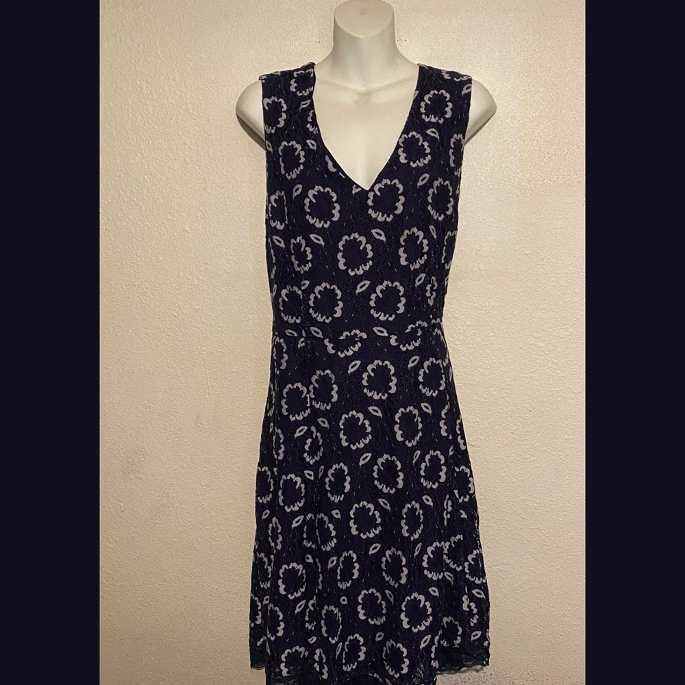 Dark Blue Print Dress Size XL